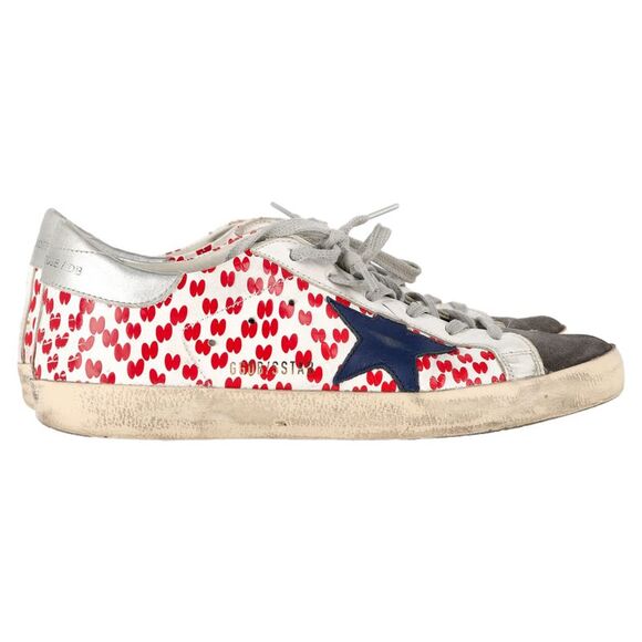 Golden Goose Shoes - Golden Goose Super Star Printed Low-Top Sneakers in Multicolor Leather